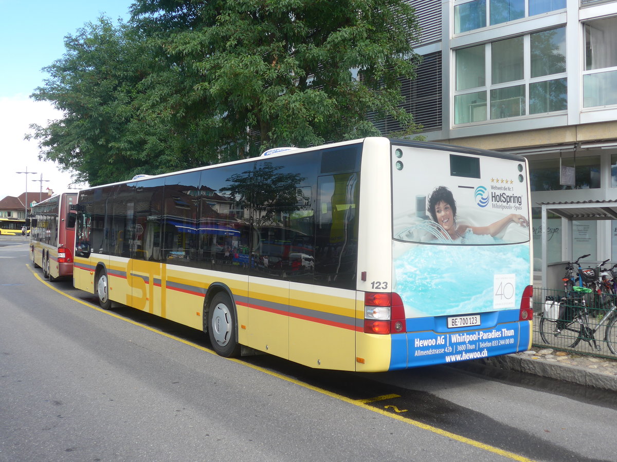 (209'045) - STI Thun - Nr. 123/BE 700'123 - MAn am 19. August 2019 bei der Schifflndte Thun