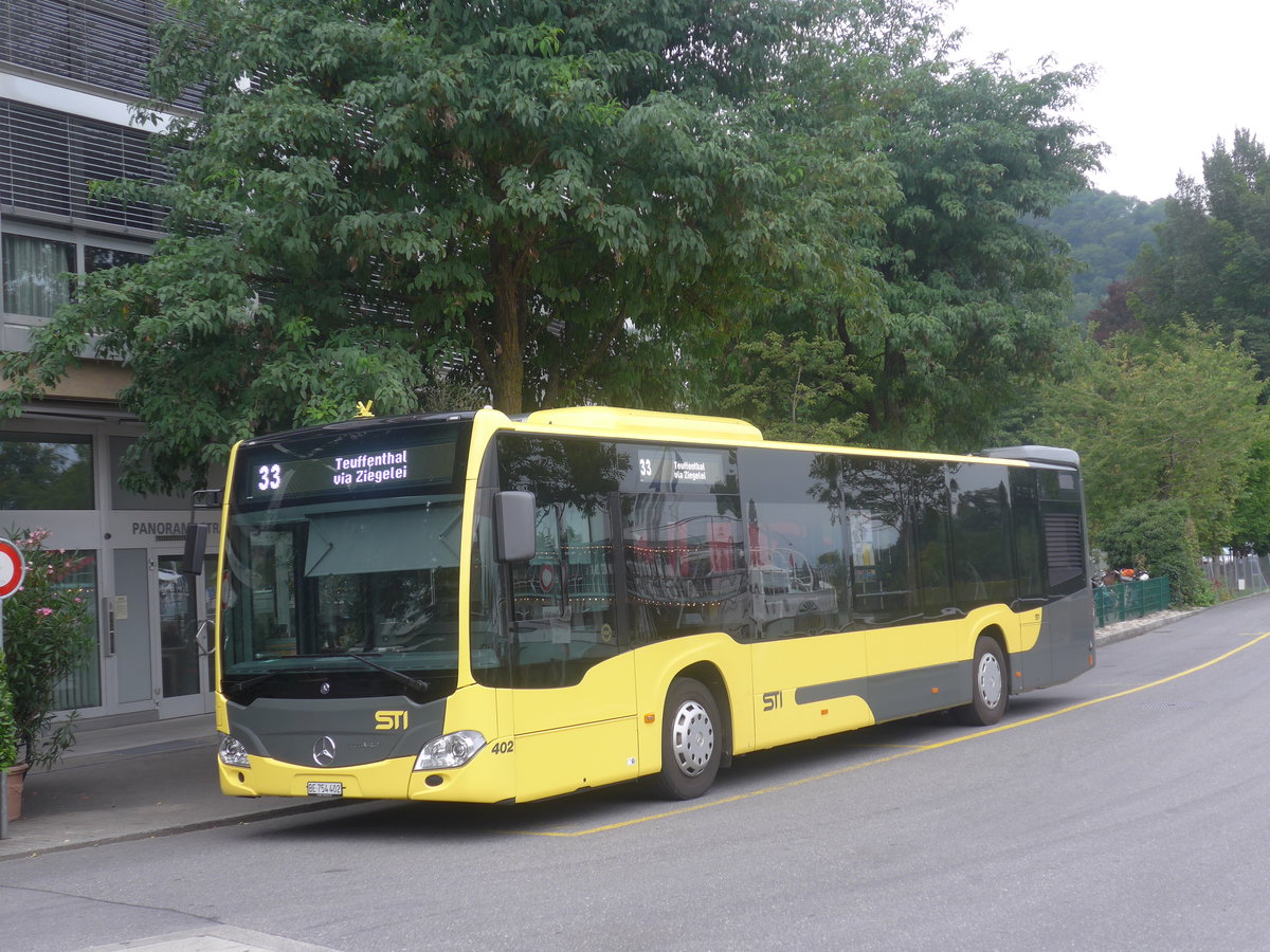 (209'055) - STI Thun - Nr. 402/BE 754'402 - Mercedes am 23. August 2019 bei der Schifflndte Thun