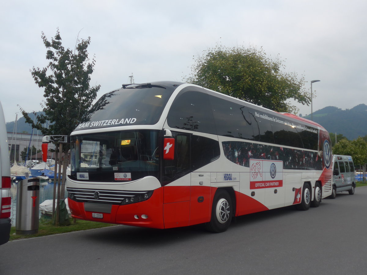 (209'066) - Heggli, Kriens - LU 15'592 - Neoplan am 23. August 2019 in Thun, Strandbad