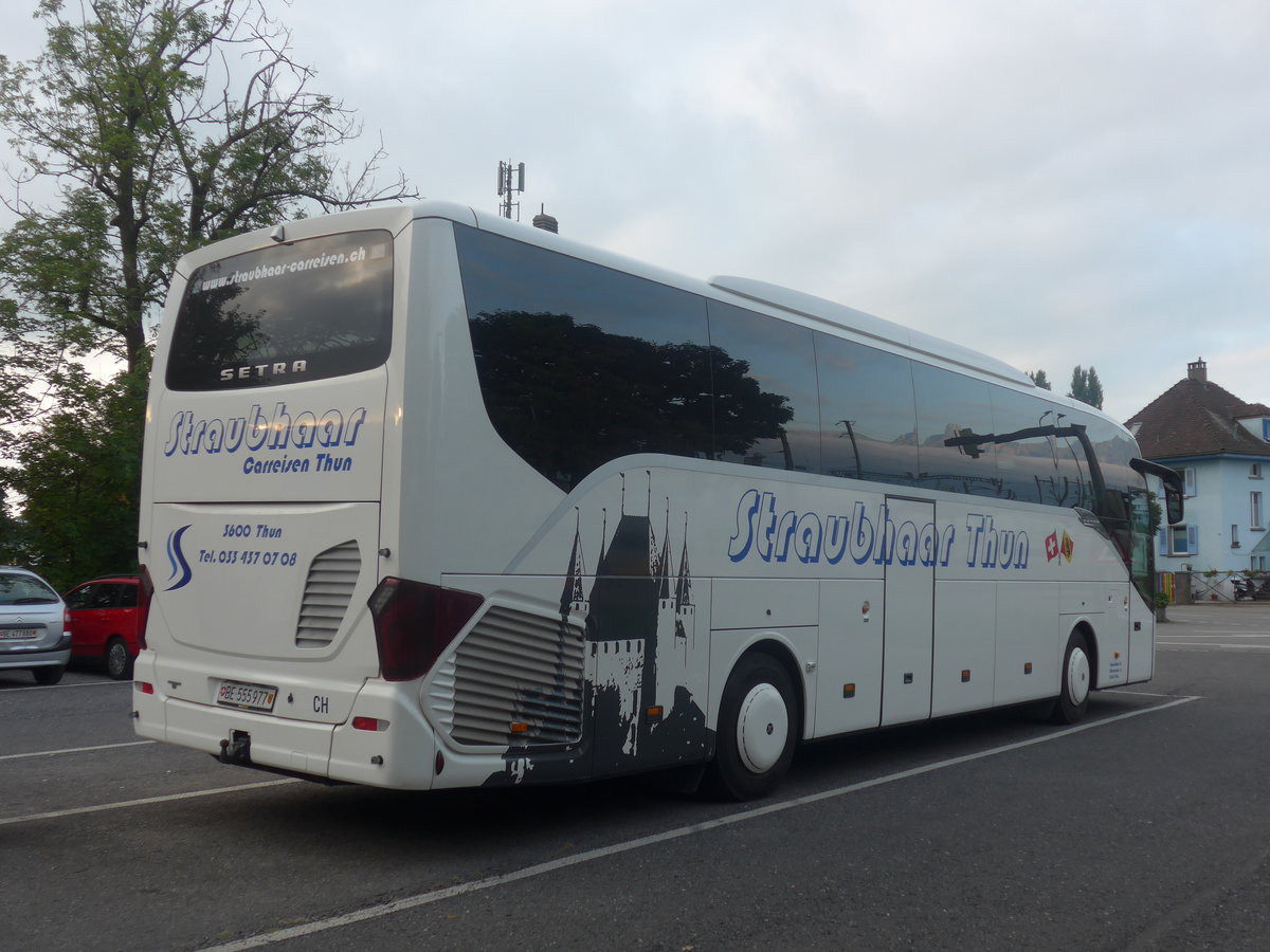 (209'076) - Straubhaar, Thun - Nr. 6/BE 555'977 - Setra am 24. August 2019 in Thun, Seestrasse