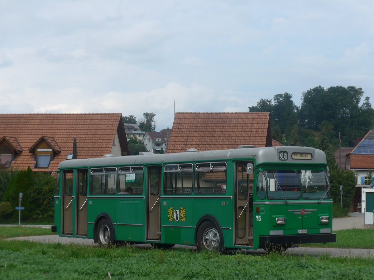 (209'245) - BVB Basel (RWB) - Nr. 75/BE 530'697 - FBW/FHS am 1. September 2019 in Wynigen, Landi