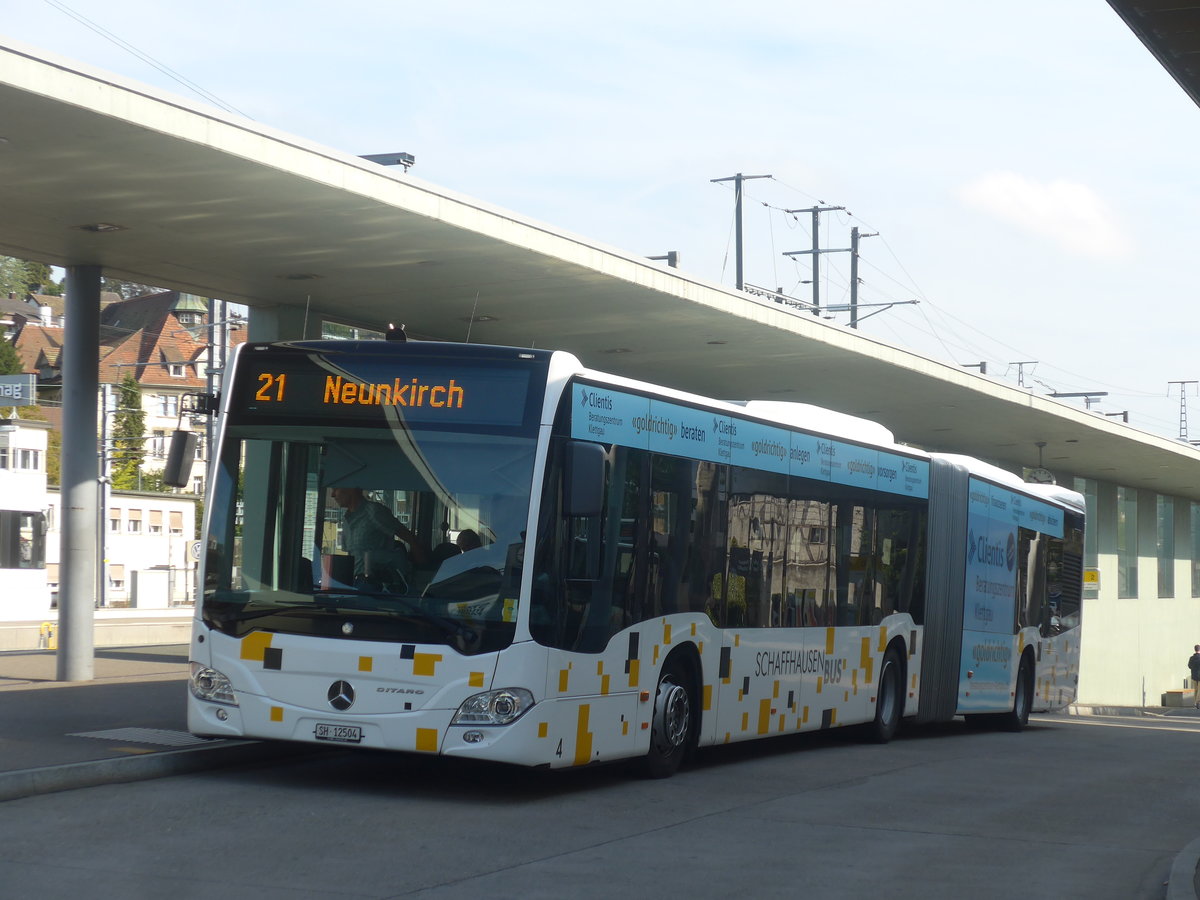 (209'551) - SB Schaffhausen - Nr. 4/SH 12'504 - Mercedes am 14. September 2019 beim Bahnhof Schaffhausen