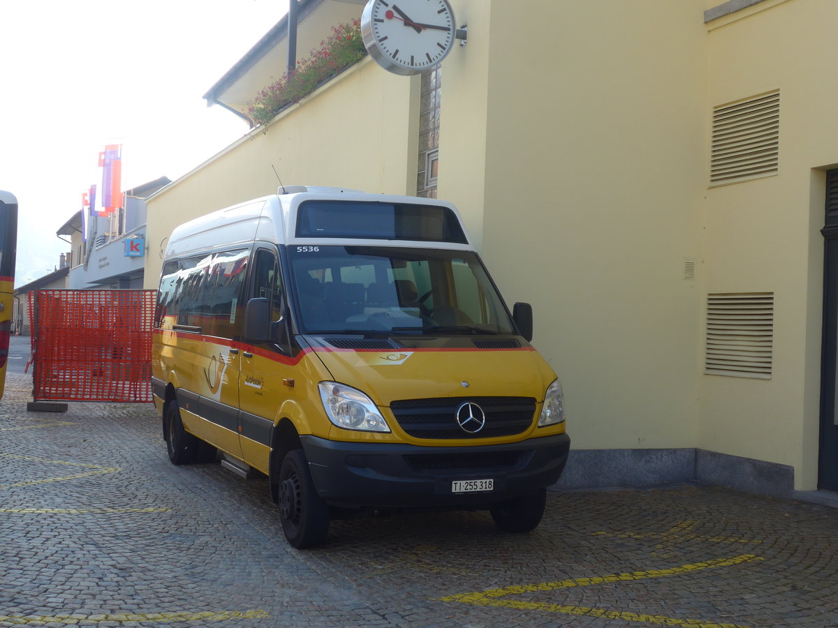 (209'814) - Marchetti, Airolo - TI 255'318 - Mercedes am 28. September 2019 beim Bahnhof Airolo