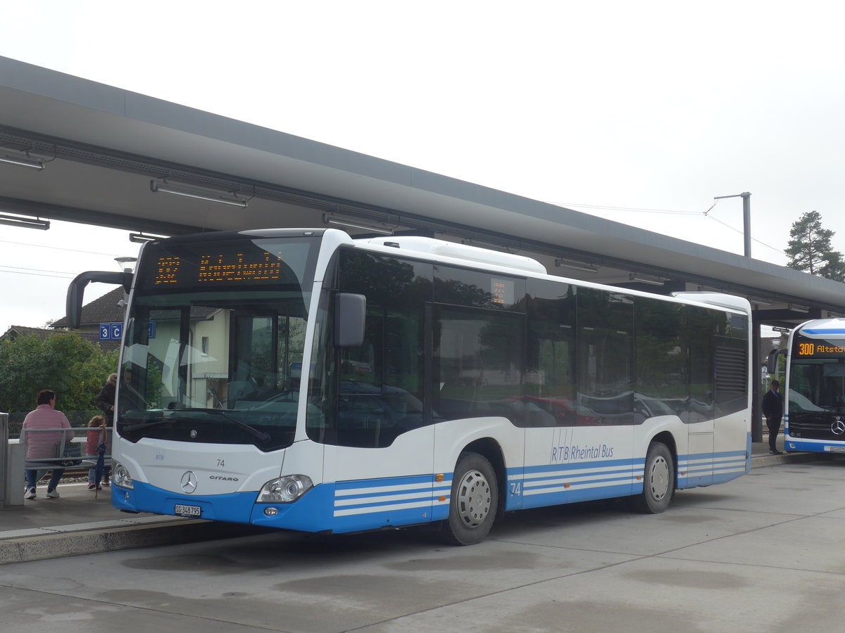 (209'960) - RTB Altsttten - Nr. 74/SG 348'795 - Mercedes am 6. Oktober 2019 beim Bahnhof Altsttten