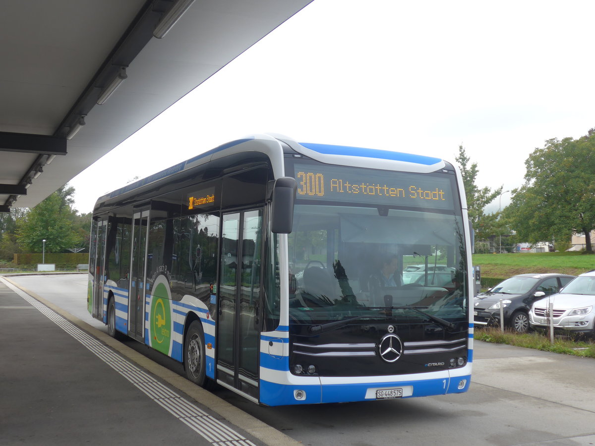 (209'961) - RTB Altsttten - Nr. 1/SG 448'575 - Mercedes am 6. Oktober 2019 beim Bahnhof Altsttten