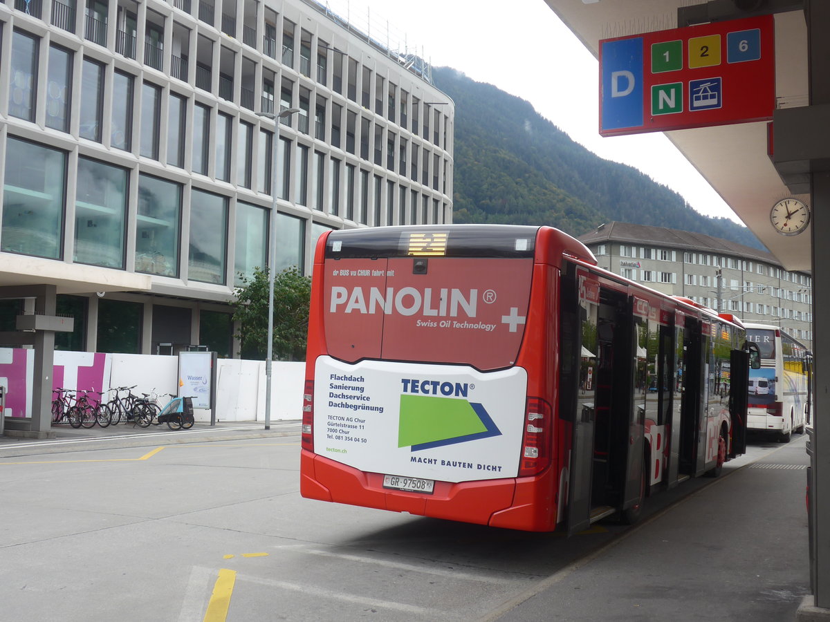 (210'034) - SBC Chur - Nr. 8/GR 97'508 - Mercedes am 6. Oktober 2019 beim Bahnhof Chur