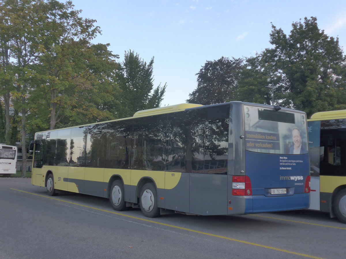 (210'062) - STI Thun - Nr. 158/BE 752'158 - MAN am 12. Oktober 2019 bei der Schifflndte Thun