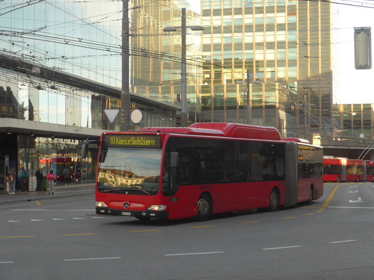 (210'066) - Bernmobil, Bern - Nr. 846/BE 671'846 - Mercedes am 12. Oktober 2019 beim Bahnhof Bern