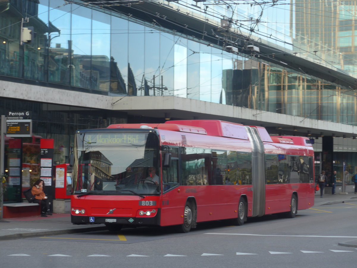 (210'091) - Bernmobil, Bern - Nr. 803/BE 612'803 - Volvo am 12. Oktober 2019 beim Bahnhof Bern