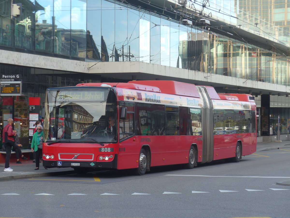 (210'093) - Bernmobil, Bern - Nr. 808/BE 612'808 - Volvo am 12. Oktober 2019 beim Bahnhof Bern