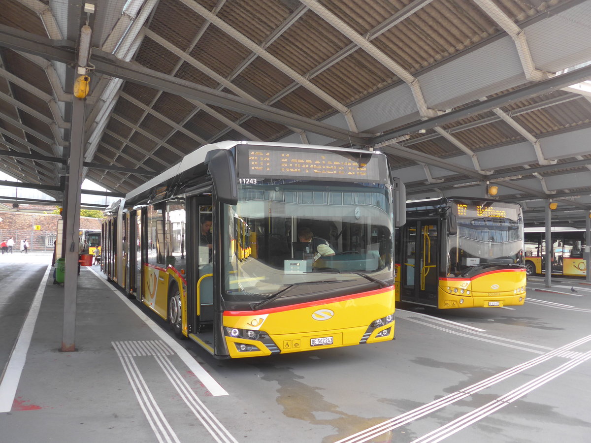 (210'287) - PostAuto Bern - BE 562'243 - Solaris am 12. Oktober 2019 in Bern, Postautostation