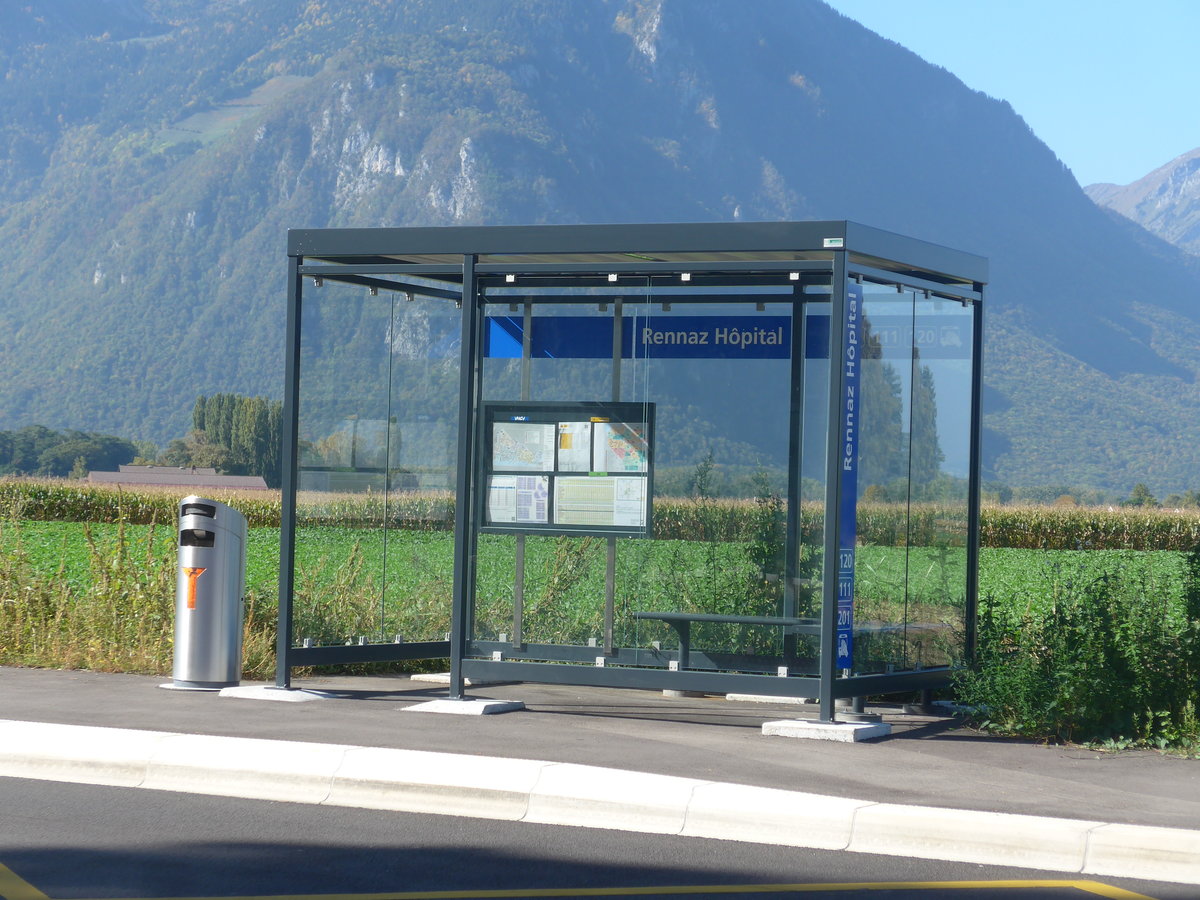 (210'310) - Bus-Haltestelle Rennaz, H�pital am 14. Oktober 2019