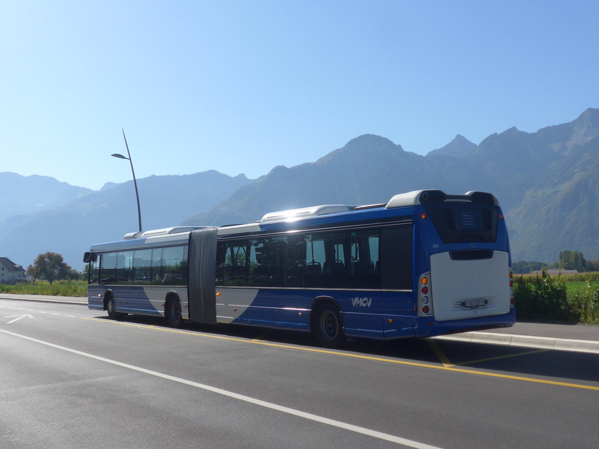 (210'328) - VMCV Clarens - Nr. 701/VD 1237 - Scania am 14. Oktober 2019 in Rennaz, Hpital