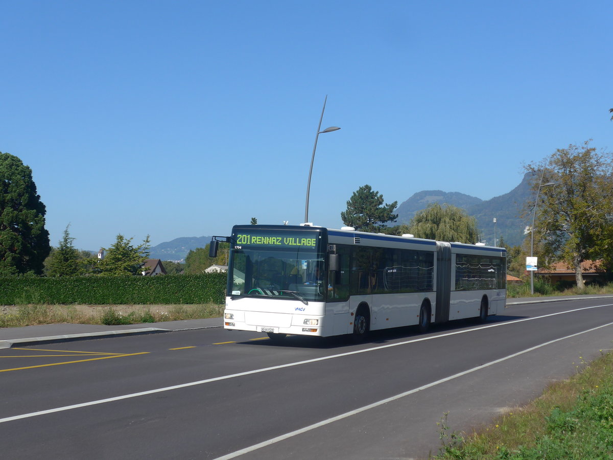 (210'331) - VMCV Clarens - Nr. 904/VD 463'528 - MAN (ex transN, La Chaux-de-Fonds Nr. 241; ex TN Neuchtel Nr. 241) am 14. Oktober 2019 in Rennaz, Hpital