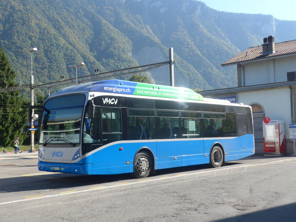 (210'332) - VMCV Clarens - Nr. 406/VD 114'034 - Van Hool (ex Nr. 106) am 14. Oktober 2019 beim Bahnhof Villeneuve