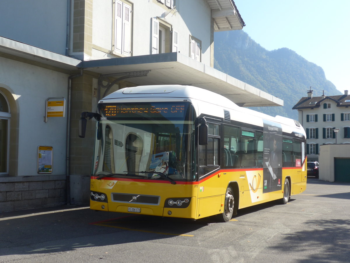 (210'341) - TPC Aigle - Nr. CP22/VS 206'172 - Volvo am 14. Oktober 2019 beim Bahnhof Villeneuve