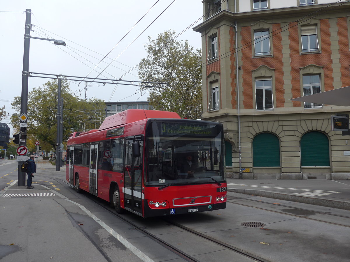 (210'412) - Bernmobil, Bern - Nr. 132/BE 624'132 - Volvo am 20. Oktober 2019 in Bern, Eigerplatz