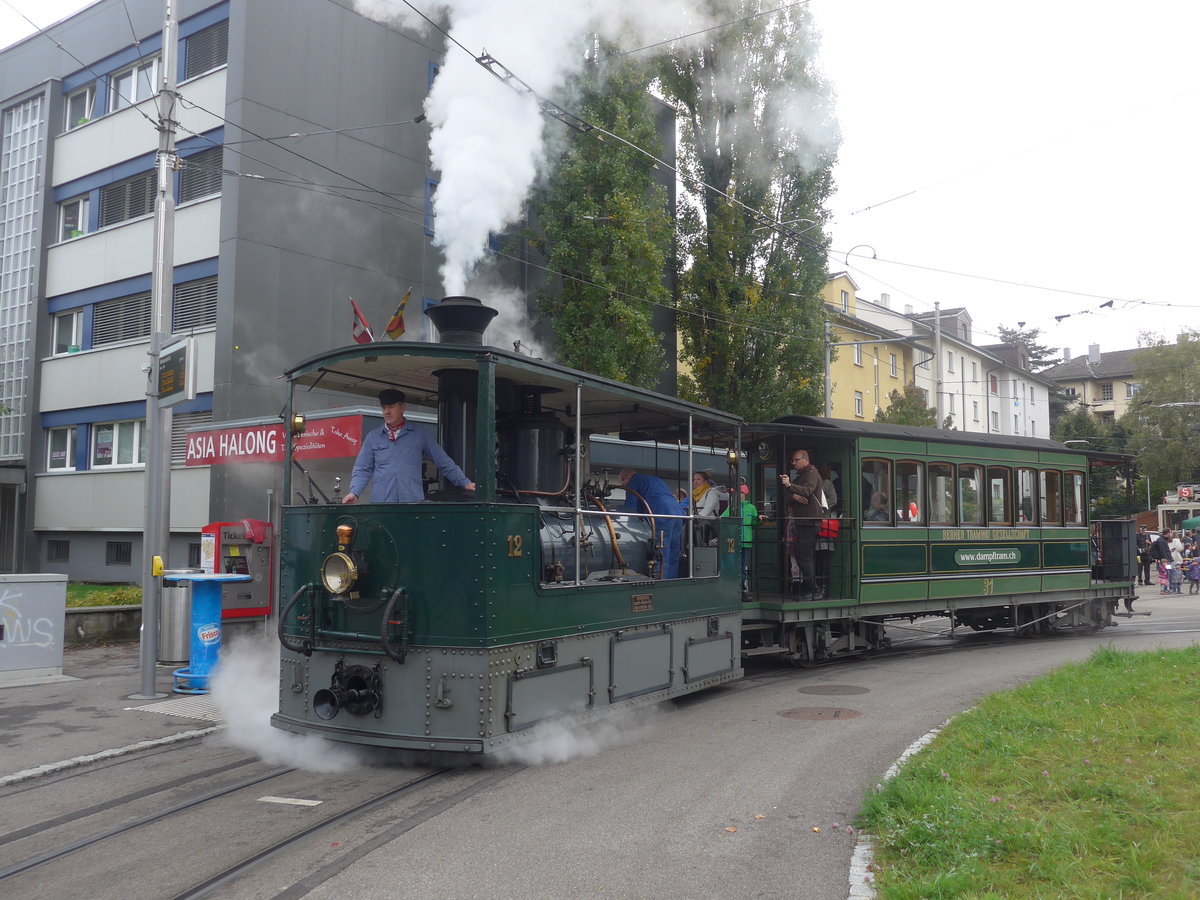 (210'457) - SVB-Dampftram - Nr. 12 - am 20. Oktober 2019 in Bern, Weissenb�hl