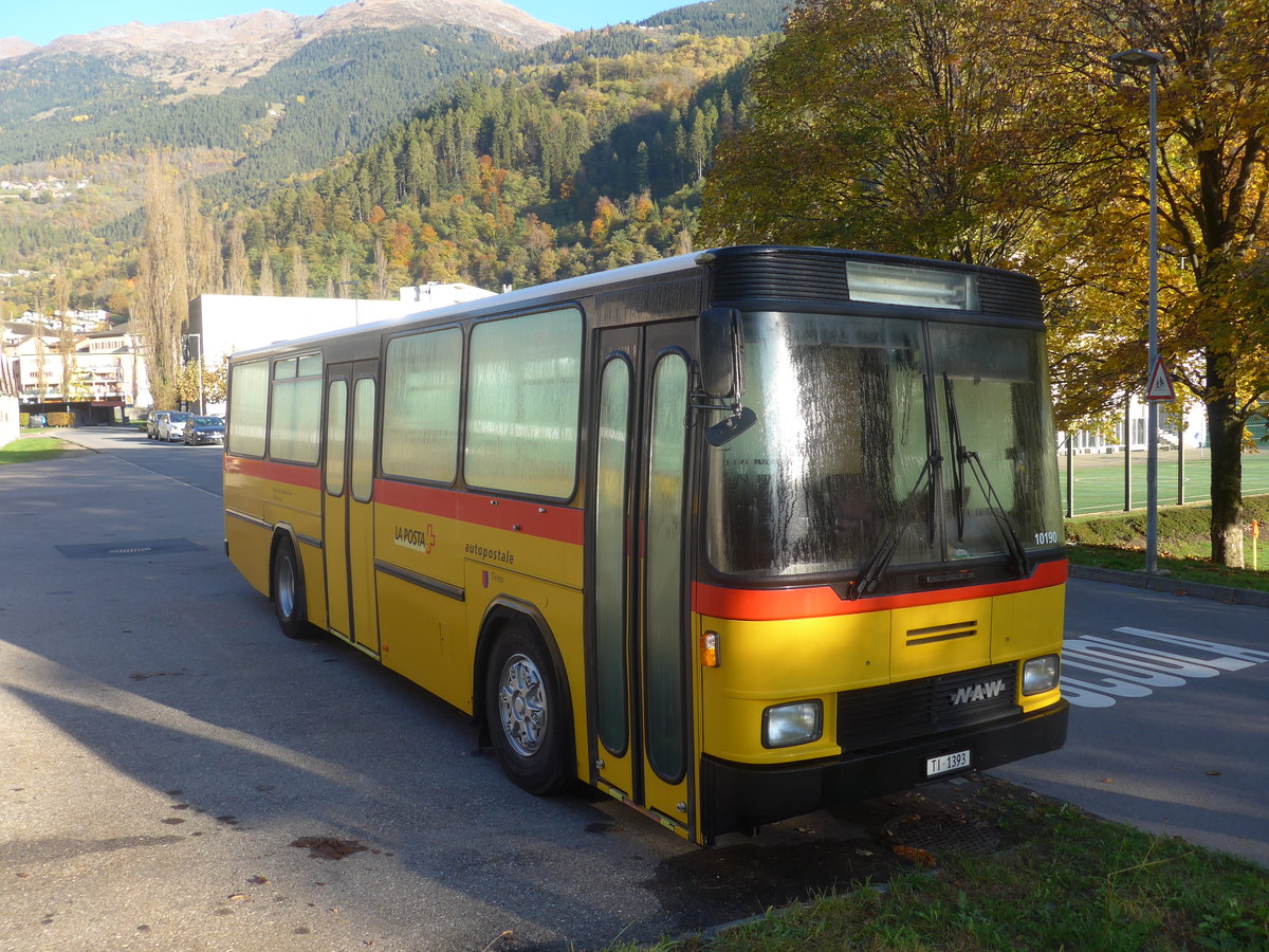 (210'517) - Barenco, Faido - TI 1393 - NAW/Hess (ex AMSA Chiasso Nr. 18) am 26. Oktober 2019 in Faido, Garage