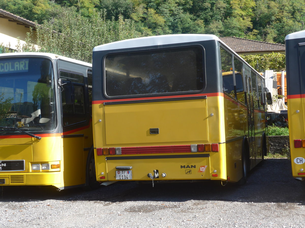 (210'553) - Merzaghi, Maroggia - TI 1134 - MAN/Lauber am 26. Oktober 2019 in Maroggia, Garage