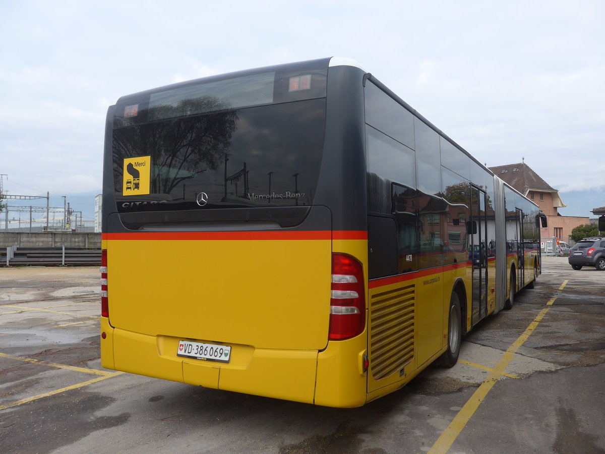 (210'905) - CarPostal Ouest - VD 386'069 - Mercedes am 9. November 2019 in Yverdon, Garage