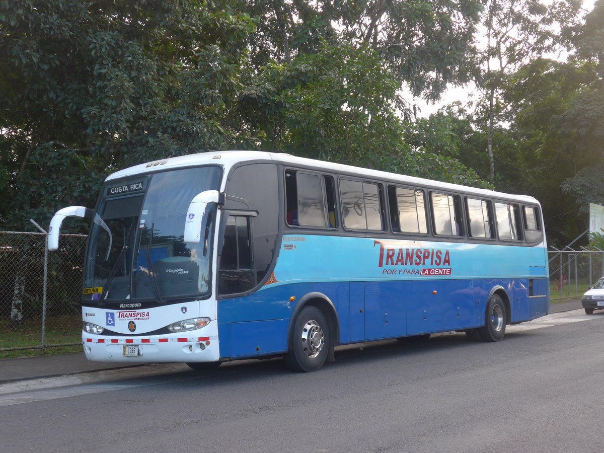 (212'375) - Transpisa, Quesada - 1365 - Marcopolo/Scania am 24. November 2019 in La Fortuna