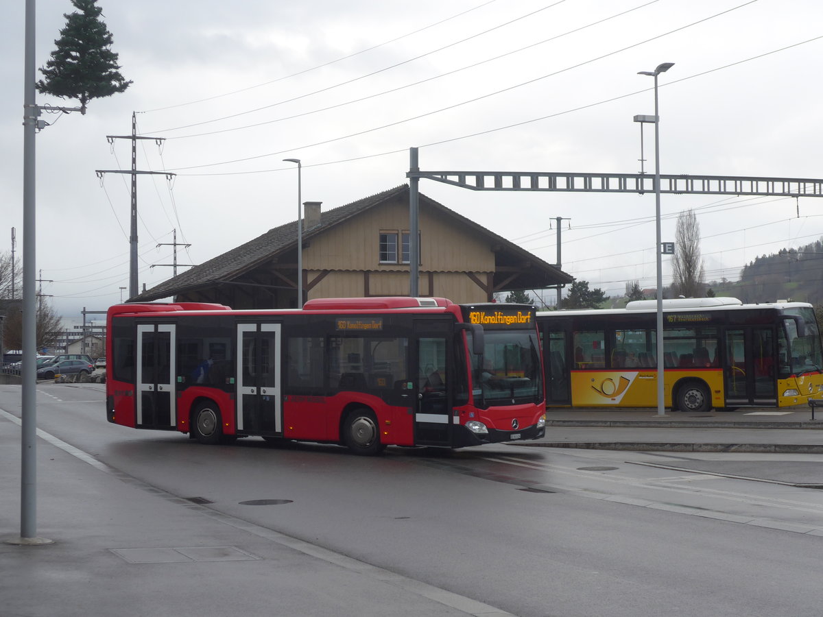 (212'858) - Bernmobil, Bern - Nr. 434/BE 843'434 - Mercedes am 9. Dezember 2019 beim Bahnhof Mnsingen