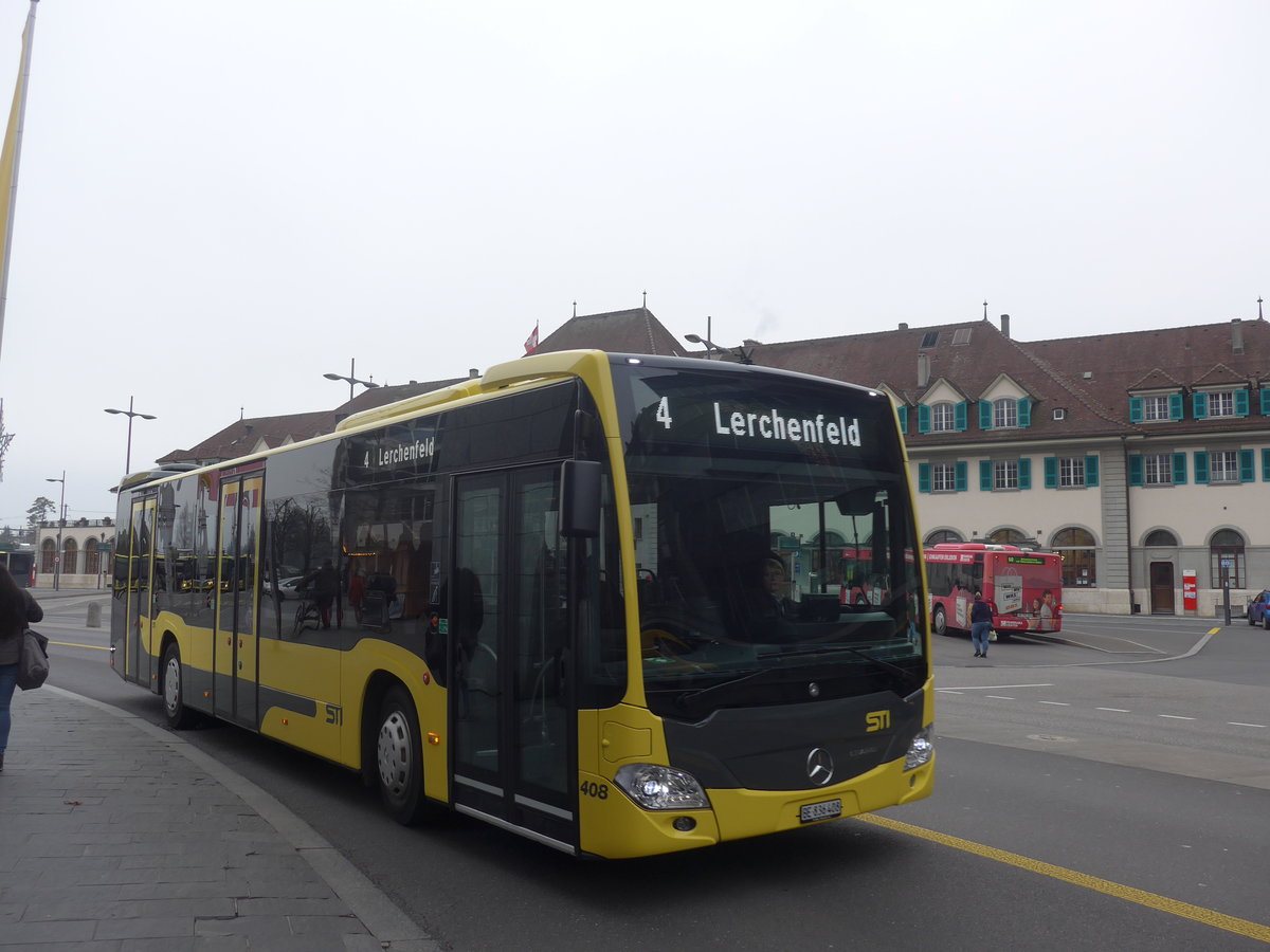 (213'195) - STI Thun - Nr. 408/BE 836'408 - Mercedes am 30. Dezember 2019 in Thun, Bahnhofstrasse