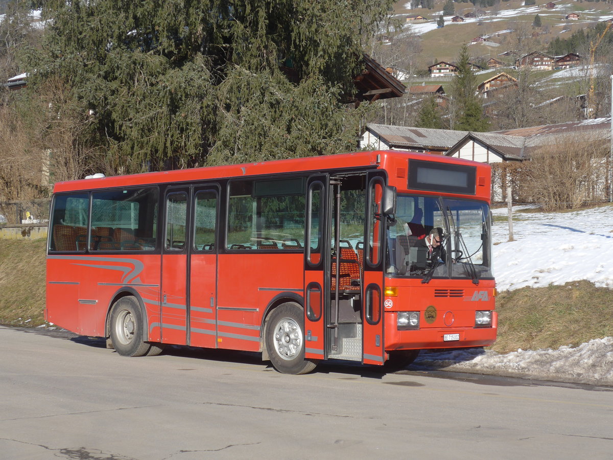 (213'303) - AFA Adelboden - Nr. 50/BE 715'002 - Vetter (ex AVG Grindelwald Nr. 21) am 2. Januar 2020 beim Bahnhof Lenk