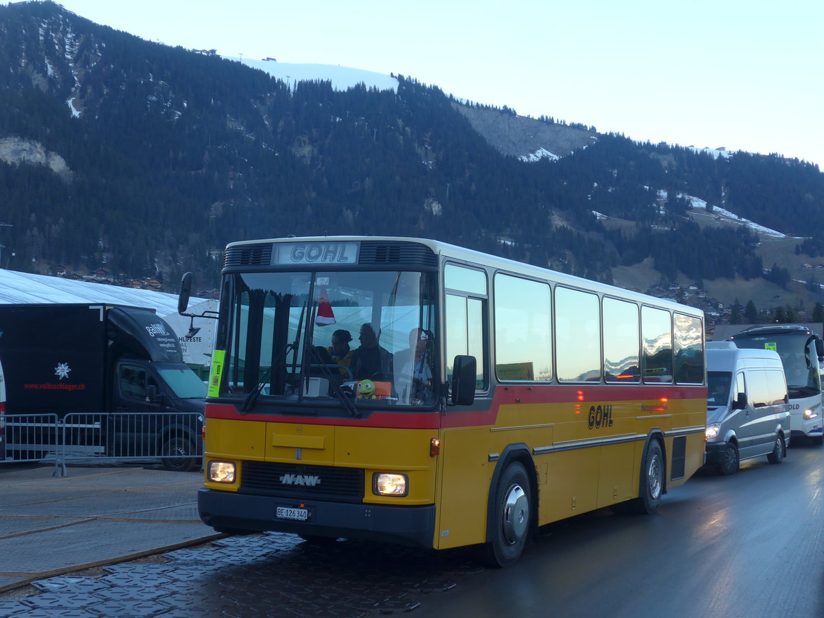 (213'492) - Gohl, Herzogenbuchsee - Nr. 11/BE 126'340 - NAW/Hess (ex Flury, Balm; ex Steiner, Altbron Nr. 11) am 11. Januar 2020 in Adelboden, Weltcup