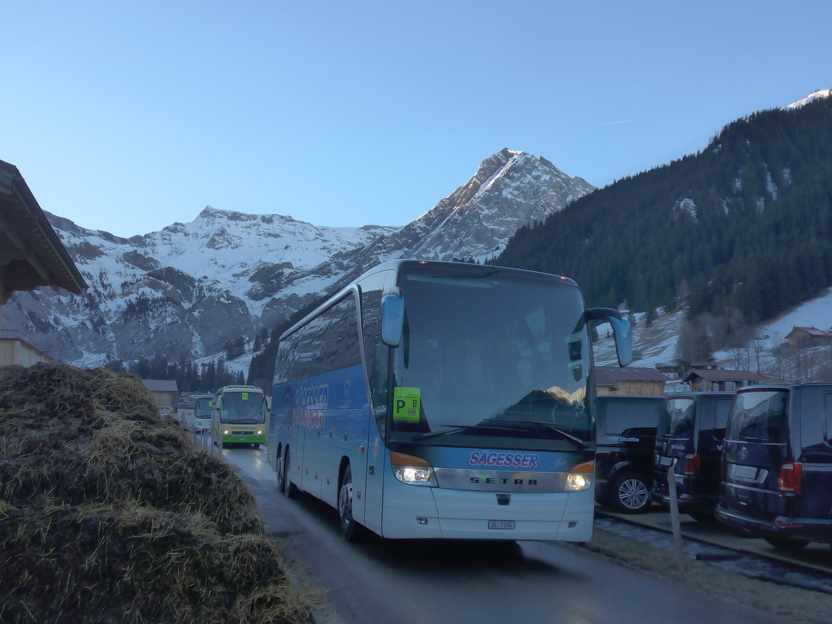 (213'511) - Sgesser, Wintersingen - Nr. 3/BL 7194 - Setra am 11. Januar 2020 in Adelboden, Weltcup