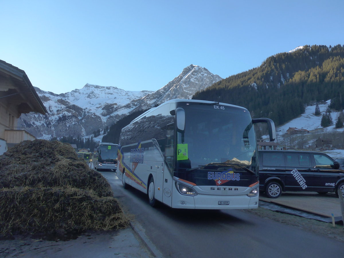 (213'538) - Knecht, Windisch - Nr. 45/AG 6019 - Setra am 11. Januar 2020 in Adelboden, Weltcup