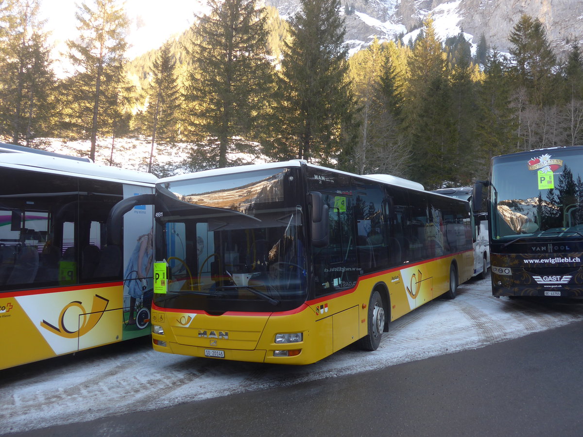 (213'622) - Steiner, Messen - SO 20'146 - MAN (ex SO 157'255) am 11. Januar 2020 in Adelboden, Unter dem Birg