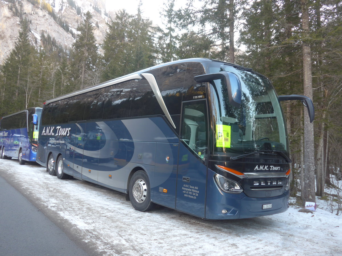 (213'627) - A.N.K. Tours, Muttenz - BL 206'202 - Setra am 11. Januar 2020 in Adelboden, Unter dem Birg