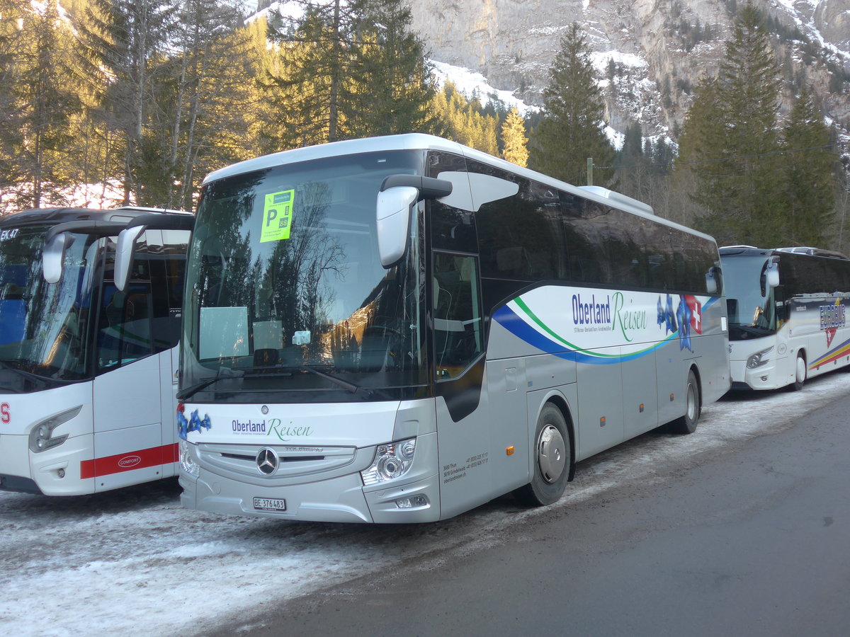 (213'650) - Oberland Reisen, Thun - Nr. 40/BE 376'483 - Mercedes am 11. Janauar 2020 in Adelboden, Unter dem Birg