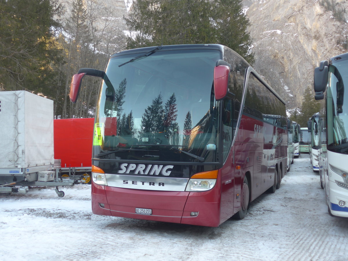 (213'653) - Spring, Schwenden - BE 250'255 - Setra am 11. Januar 2020 in Adelboden, Unter dem Birg