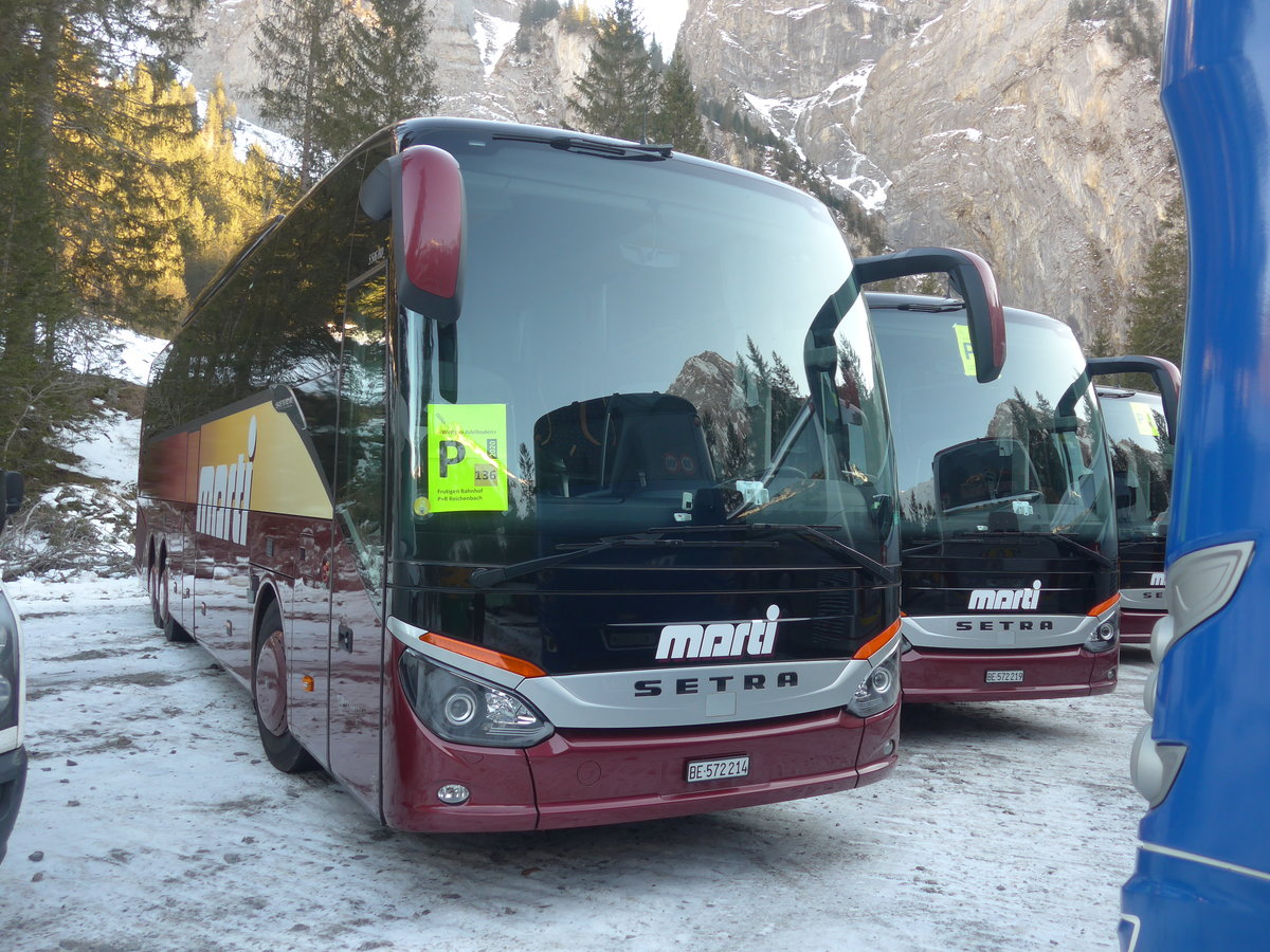 (213'659) - Marti, Kallnach - Nr. 14/BE 572'214 - Setra am 11. Januar 2020 in Adelboden, Unter dem Birg