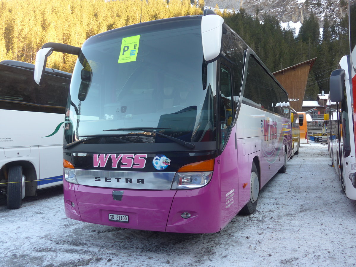 (213'671) - Wyss, Boningen - Nr. 55/SO 21'100 - Setra am 11. Januar 2020 in Adelboden, Unter dem Birg