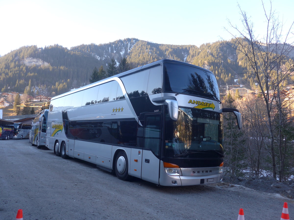 (213'682) - Andrey, Le Mouret - Nr. 4/FR 217'019 - Setra am 11. Januar 2020 in Adelboden, ASB