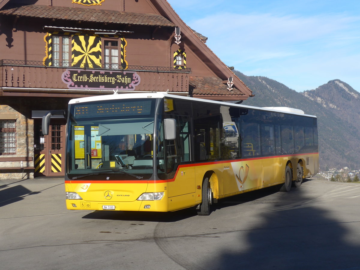 (213'787) - Thepra, Stans - Nr. 22/NW 5160 - Mercedes am 12. Januar 2020 beim Bahnhof Seelisberg