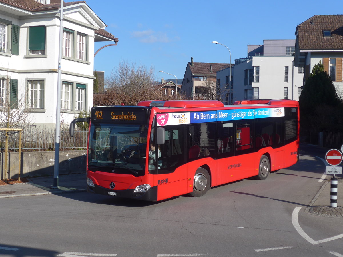 (213'971) - Bernmobil, Bern - Nr. 432/BE 843'432 - Mercedes am 20. Januar 2020 beim Bahnhof Mnsingen