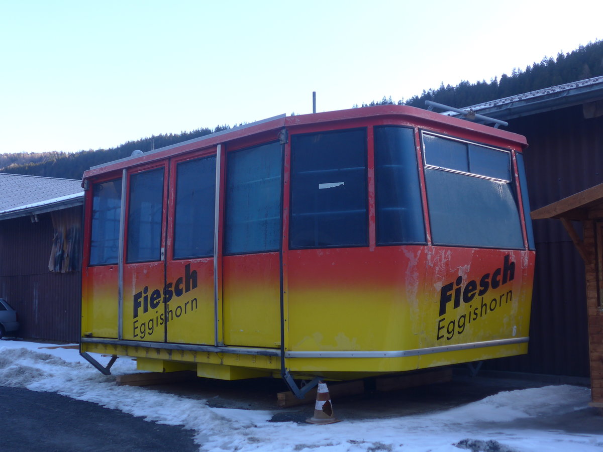 (214'135) - Luftseilbahn Fiesch-Eggishorn - Nr. 6 - am 9. Februar 2020 beim Bahnhof Fiesch