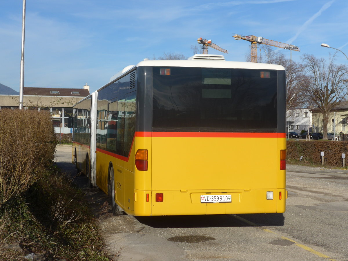 (214'357) - CarPostal Ouest - VD 359'910 - Mercedes (ex JU 7589; ex Nr. 72; ex Stucki, Porrentruy Nr. 12) am 16. Februar 2020 in Yverdon, Garage