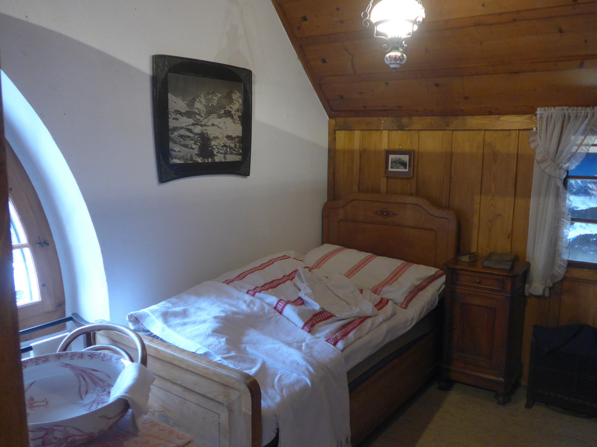 (214'529) - Zimmer in der Pension Hari am 19. Februar 2020 im Heimatmuseum Adelboden