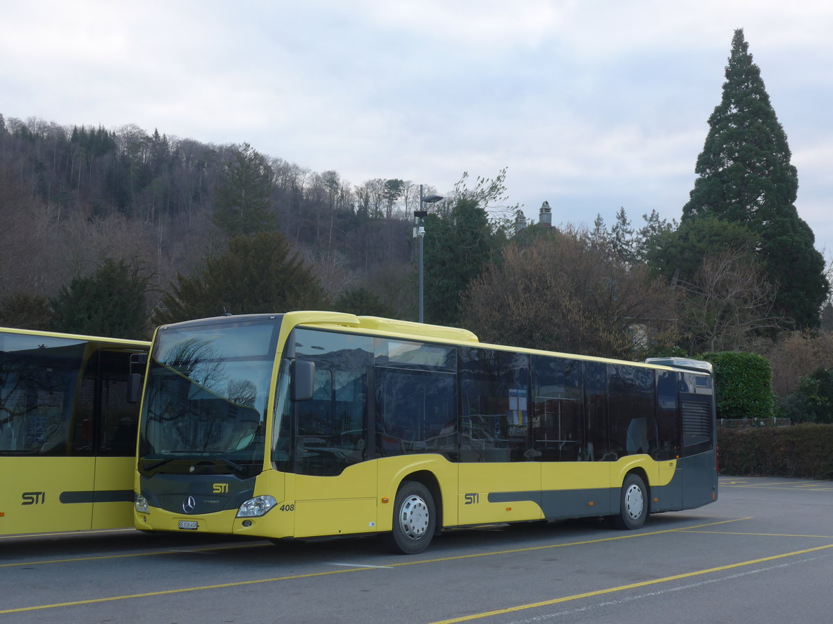 (214'550) - STI Thun - Nr. 408/BE 836'408 - Mercedes am 20. Februar 2020 bei der Schifflndte Thun