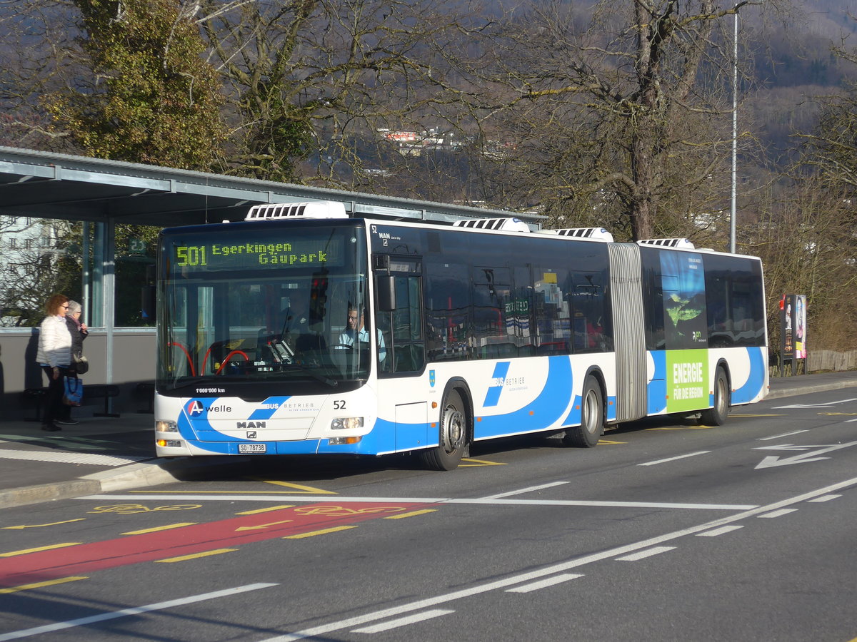 (214'558) - BOGG Wangen b.O. - Nr. 52/SO 78'738 - MAN am 20. Februar 2020 beim Bahnhof Olten