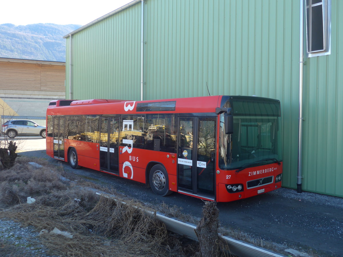 (214'792) - Buchard, Leytron - VS 386'364 - Volvo (ex AHW Horgen Nr. 27) am 22. Februar 2020 in Leytron, Garage