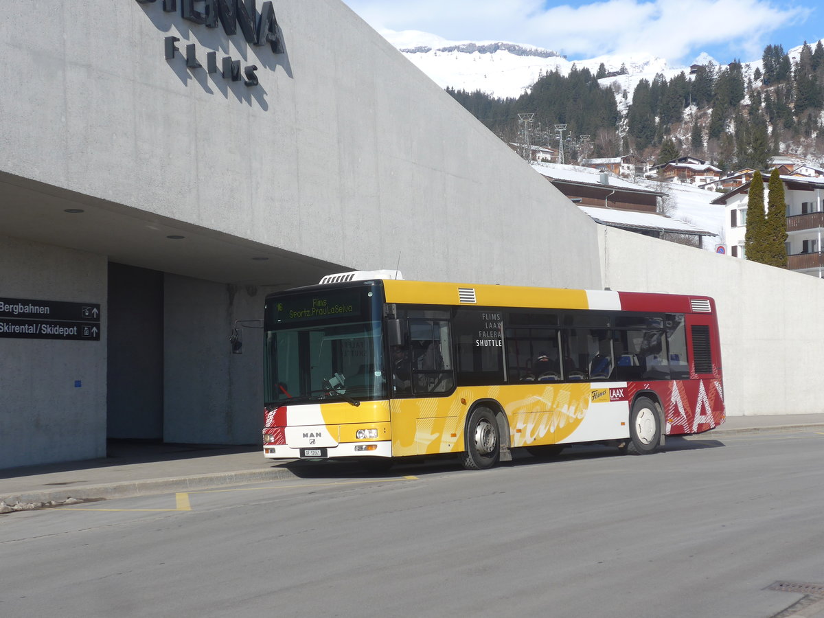 (214'954) - Stuppan, Flims - GR 52'063 - MAN/Gppel am 1. Mrz 2020 in Flims, Bergbahnen