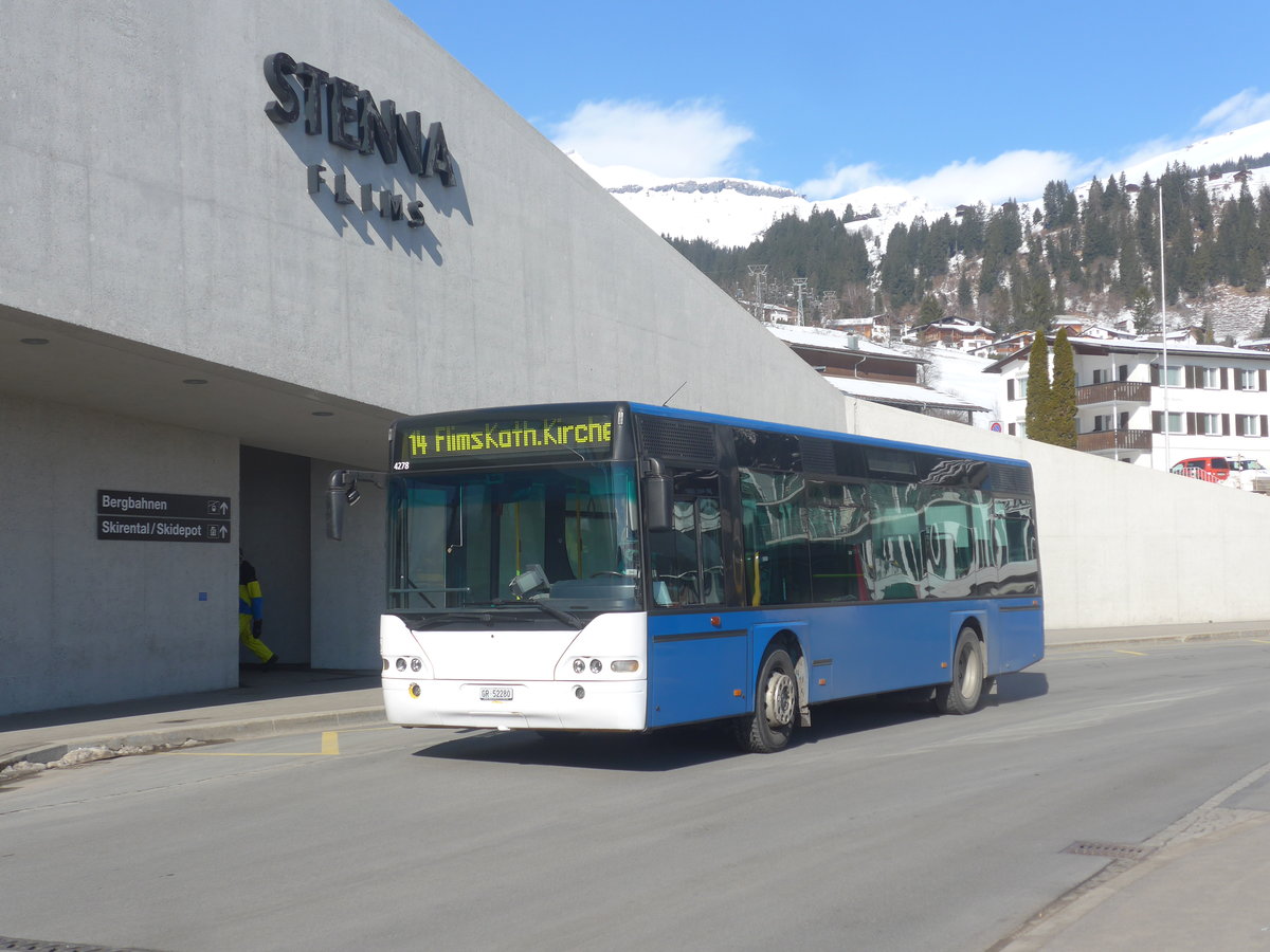 (214'958) - Stuppan, Flims - GR 52'280 - Neoplan (ex Demarmels, Salouf; ex Ming, Sils-Maria) am 1. Mrz 2020 in Flims, Bergbahnen