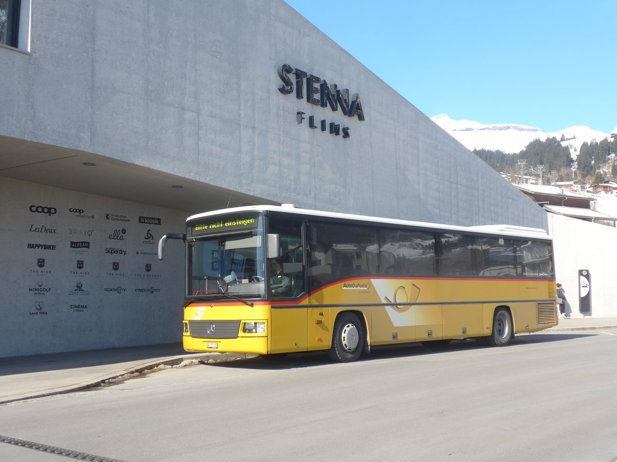 (214'969) - PostAuto Graubnden - GR 175'102 - Mercedes (ex Terretaz, Zernez) am 1. Mrz 2020 in Flims, Bergbahnen